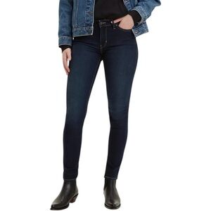 Levi’s 711 Skinny Jeans Indigo Ridge Dark Wash Sz 33 x 30 Mid Rise Stretch Denim